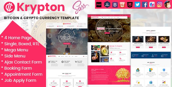 DesignUnlock's tweet image. Krypton Bitcoin &amp;amp; Crypto Currency HTML Template. #Cryptocurrency on #Bitcoin  #digitalcurrency #themeforest  Build with #sass goo.gl/PQ2g3n