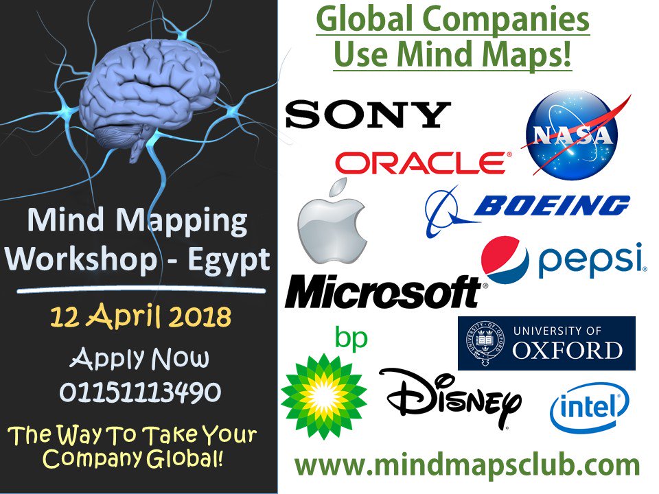 SaharSamy2's tweet image. Mind Mapping Technique is the way which most Global Companies are working with!
Join The Community of The Mind Maps&amp;gt;&amp;gt;&amp;gt; Join The Mind Mapping Workshop - Egypt 
Call Now&amp;gt;&amp;gt;01151113490
mindmapsclub.com/news.php
#SaharSamy #mind_mapping #Egypt #Cairo