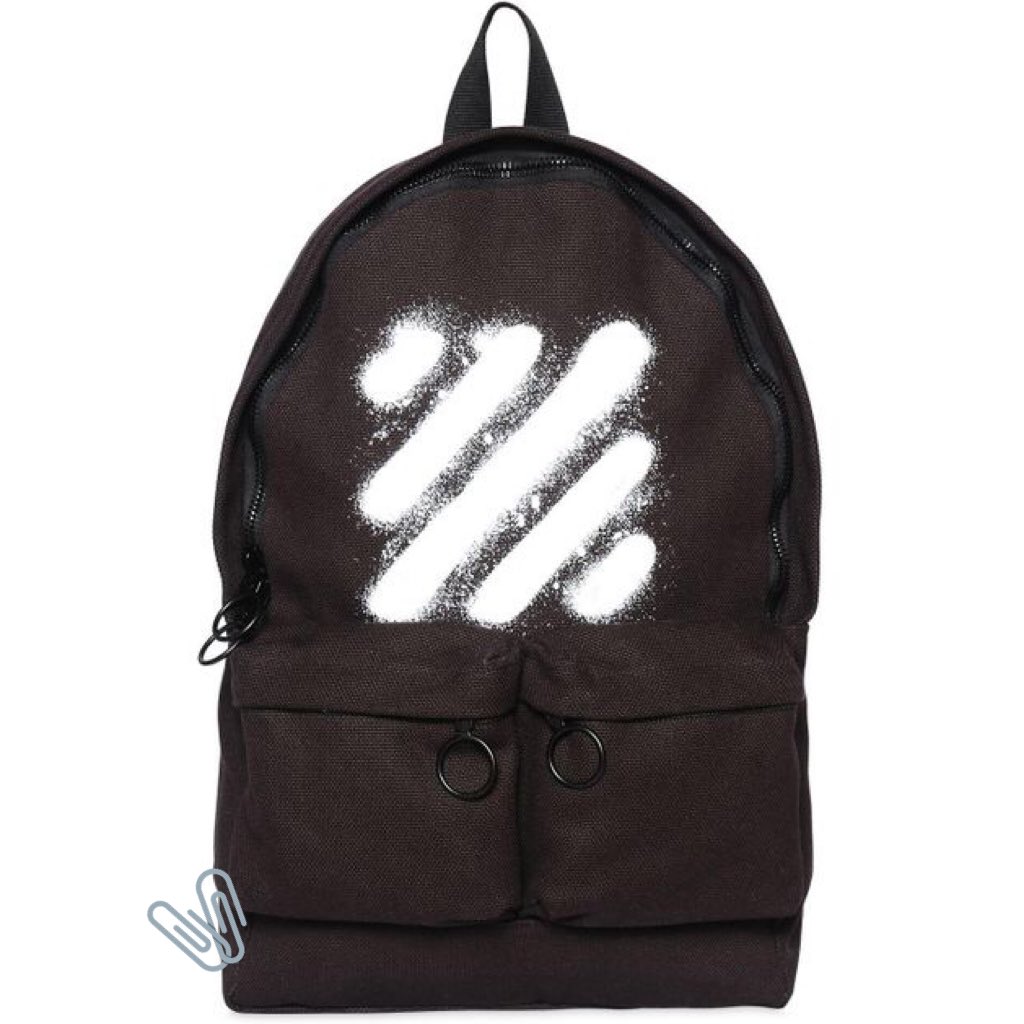 off white spray backpack