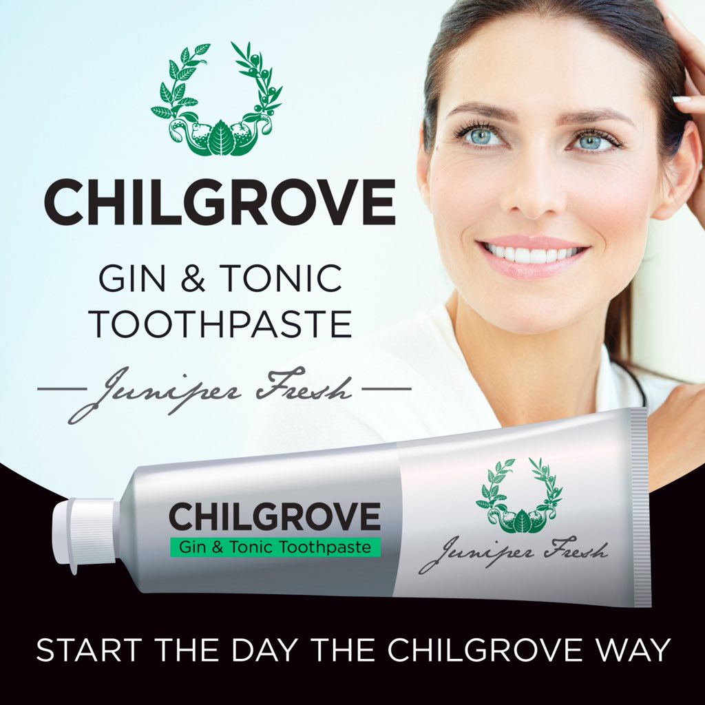 *NEW PRODUCT LAUNCH* - Chilgrove launches ‘Juniper-Fresh’ – the UK’s first ever Gin &amp; Tonic Toothpaste. Read the full story here: chilgrovespirits.com/wp-content/upl… #Chilgrove #ChilgroveGin #ChilgroveSpirits #GandT #Gin #JuniperFresh #Toothpaste #GinFresh