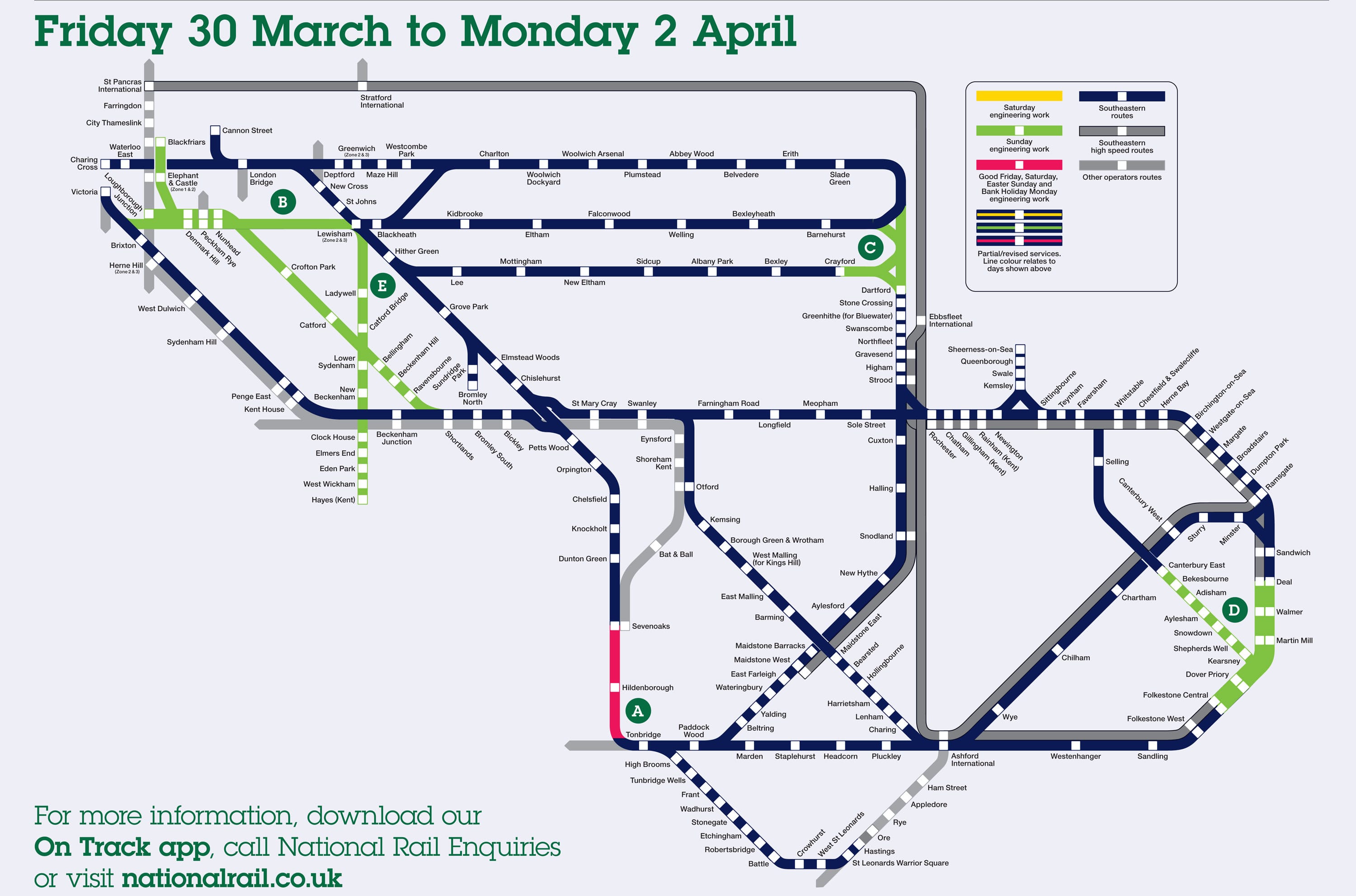 Charing Cross Train Line Map Southeastern Sur Twitter : "@Bakeliteguy I've Attached A Map Of What Is  Closed. There's No Bexleyheath Line Trains To Victoria Or Dartford, But  There Are Charing Cross Trains On The Line. Where