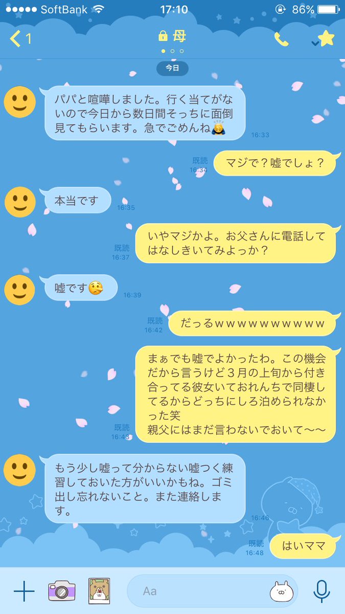 ふぇにくろ Ar Twitter エイプリルフールに母親に完敗した エイプリルフール