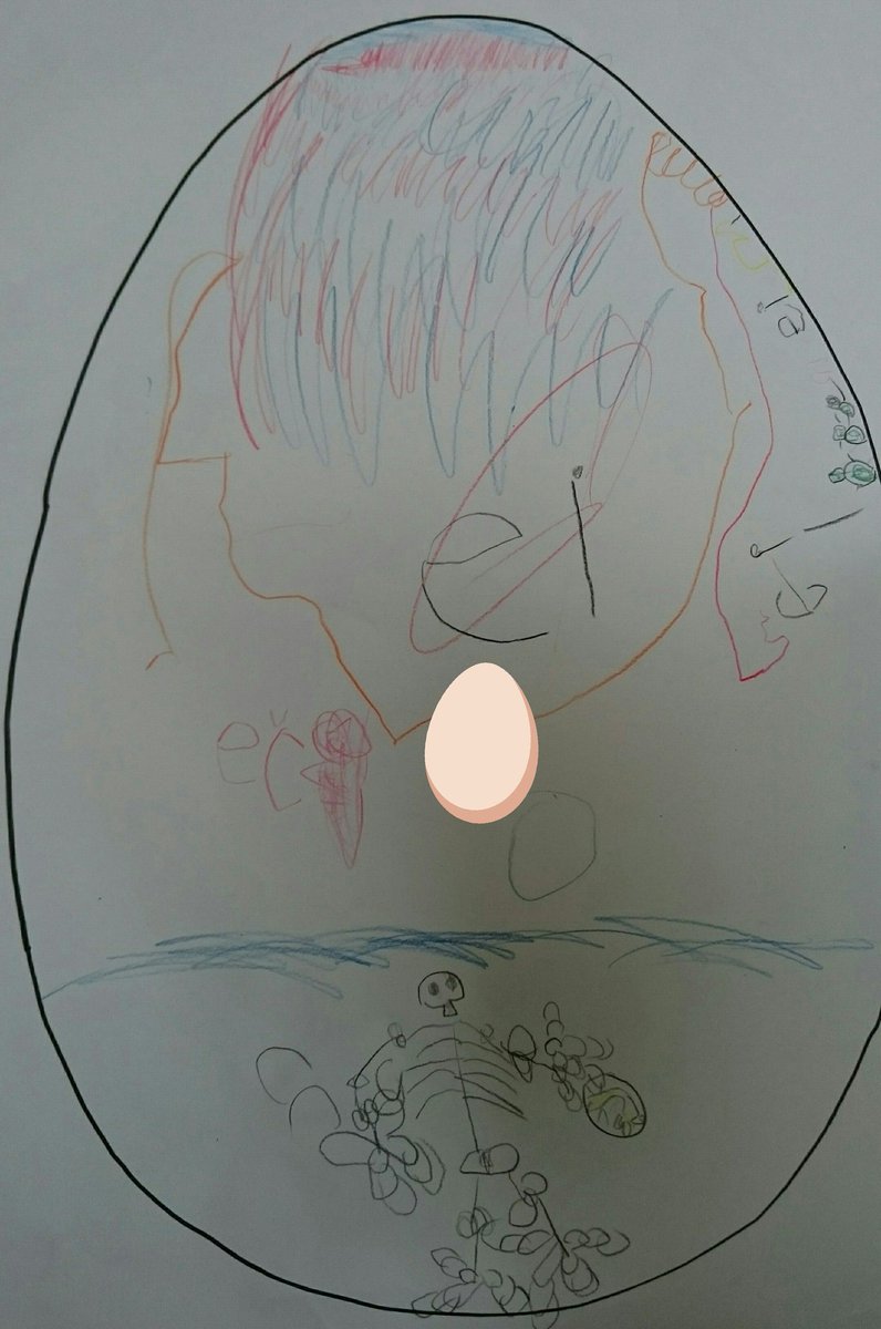 Nadenksels's tweet photo. Zalig Paasei!
#kleuter gr1 tekent in paasei een prachtig skelet.
Een talent die miniscule tekeningen maakt met veel details.
Prachtig👍 https://t.co/DbdfxjgOpa