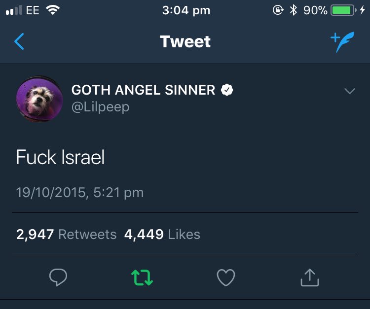 CampbellxEmma's tweet photo. Lil Peep was murdered for being too woke https://t.co/aervVNEwEE