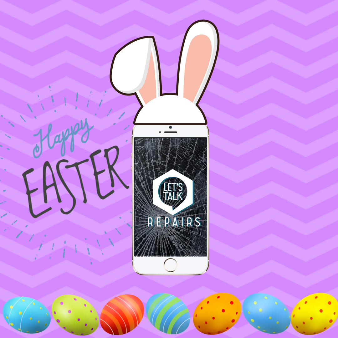 letstalkrepairs's tweet photo. Happy Easter Let's Talk Repairs! If you need your cracked screen replaced, charging port fixed, or need a new battery, just follow the #LTR Bunny 🐰📱  #happyeaster #easter #easterbunny #easteregghunt #spring #phonerepair #iphone #samsung https://t.co/DwjyqBrxjO