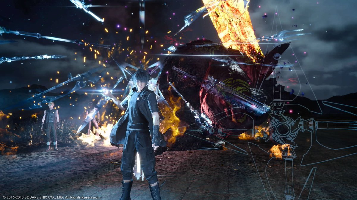 けーきち Ffxv Twitterissa 真ファントムソード発動すると仲間が普通に歩き出すのがちょっと面白い Ff15 Ffxv Ffxvsnapshot ノクティス ノクト