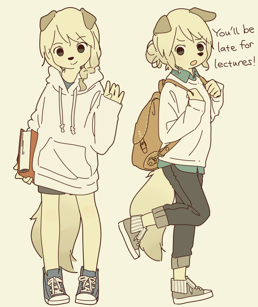 Dog girl going to the same college 