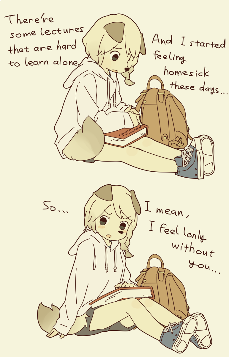 Dog girl going to the same college 