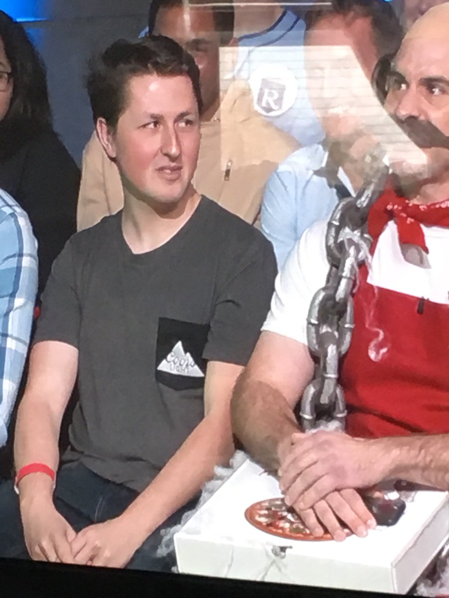 StudioMaltese's tweet photo. Did I just spot #TimWyman sitting in the back of the audience of the #JoelMcHaleShow #MysteryRoyalsJerseyMan #KCRoyals https://t.co/mvUPNAM1pK