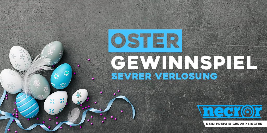 NecrorDE's tweet image. Pünktlich zu Ostern verlosen wir 3 unserer neuen KVM-Server! 🐰😍

1 x 1 KVM-Basic Plus (2 CPU Kerne, 8 GB Ram, 30 Tage) 
2 x 1 KVM-Starter (1 CPU Kern, 2 GB Ram, 30 Tage)

▶️ Um teilzunehmen:  like + retweet
▶️ läuft bis: Mittwoch, den 04. April, 20:00 Uhr

Viel Glück 👍😀