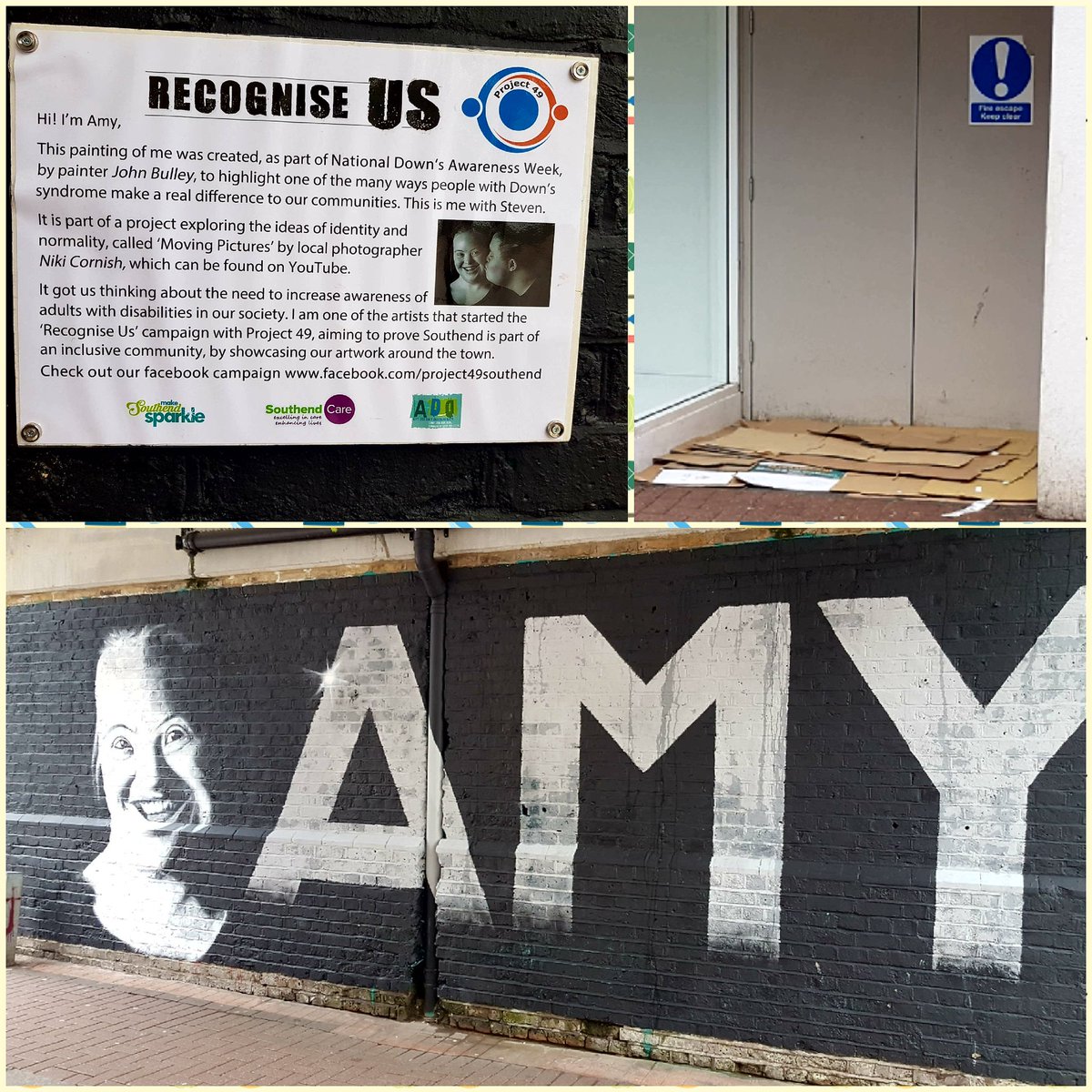bighouseburning's tweet photo. Different sides of #Southend The good - an amazing #imamy awareness campaign for #DownSyndrome and the bad - Southend council have a real issue with homelessness and are doing fuck all to help people in need @SouthendBC @YourSouthend #homelessness #Homeless https://t.co/EiGdxZdRp7