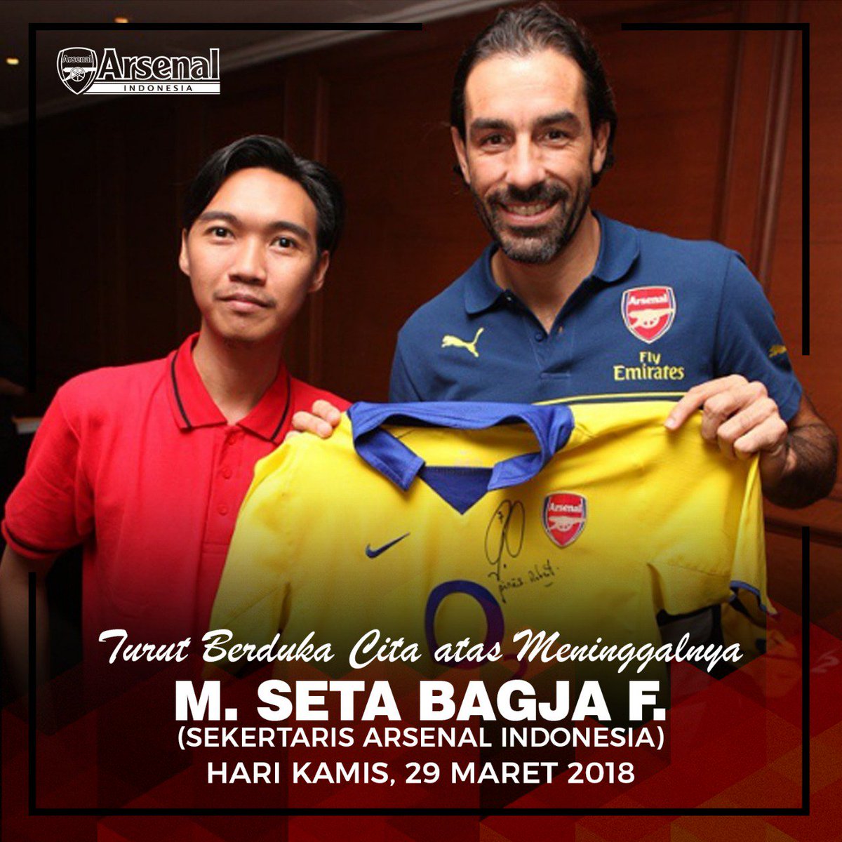 AIS_BKL's tweet photo. #BreakingNews
Nanti malam event #MatchScreeningAIS #AFCVSCFC & hari pertama pendaftaran #AISmembership2018 via regional sebelum kick off mari mengheningkan cipta kirim doa untuk almarhum saudara kita @setabagja #TRIBUTETOSETABAGJA https://t.co/amrihgo3Ex
via: @ID_ARSENAL https://t.co/qexWxgrjK4