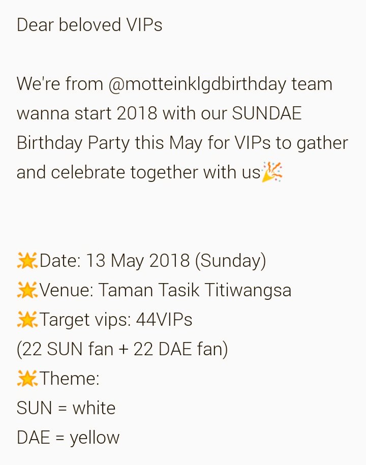 bbvipmofficial's tweet photo. VIPS,this is the start for 2018🙏🎈🌸 Pls scroll below for more details 
(not April Fool joke) 
#SunDaeBirthdayinKL 
#SunDaeBirthdayPartyinKL https://t.co/anmE4XI6ai https://t.co/VEfGXKXtLx