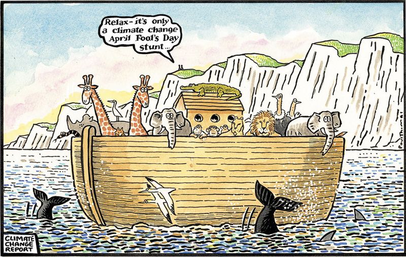 AllanMargolin's tweet image. GREAT CARTOON: Attention Deniers - #ClimateChange Is NOT An April Fools Hoax 

- @texyellowdogdem @FakeJustinCross @cinemaofdreams @scienceclimate @redheadedlib22 @tinyhandspb @SaleemulHuq @TinaJac22661258 @tizzywoman @TrinityResists