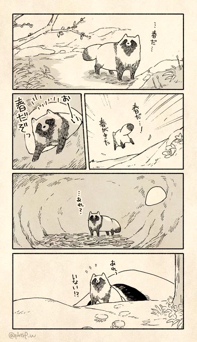 春、とうとう目覚めたクマさん 
