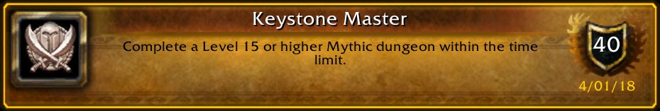 Midstorm77's tweet photo. I just earned the [Keystone Master] Achievement! #Warcraft https://t.co/ERznENnPlp