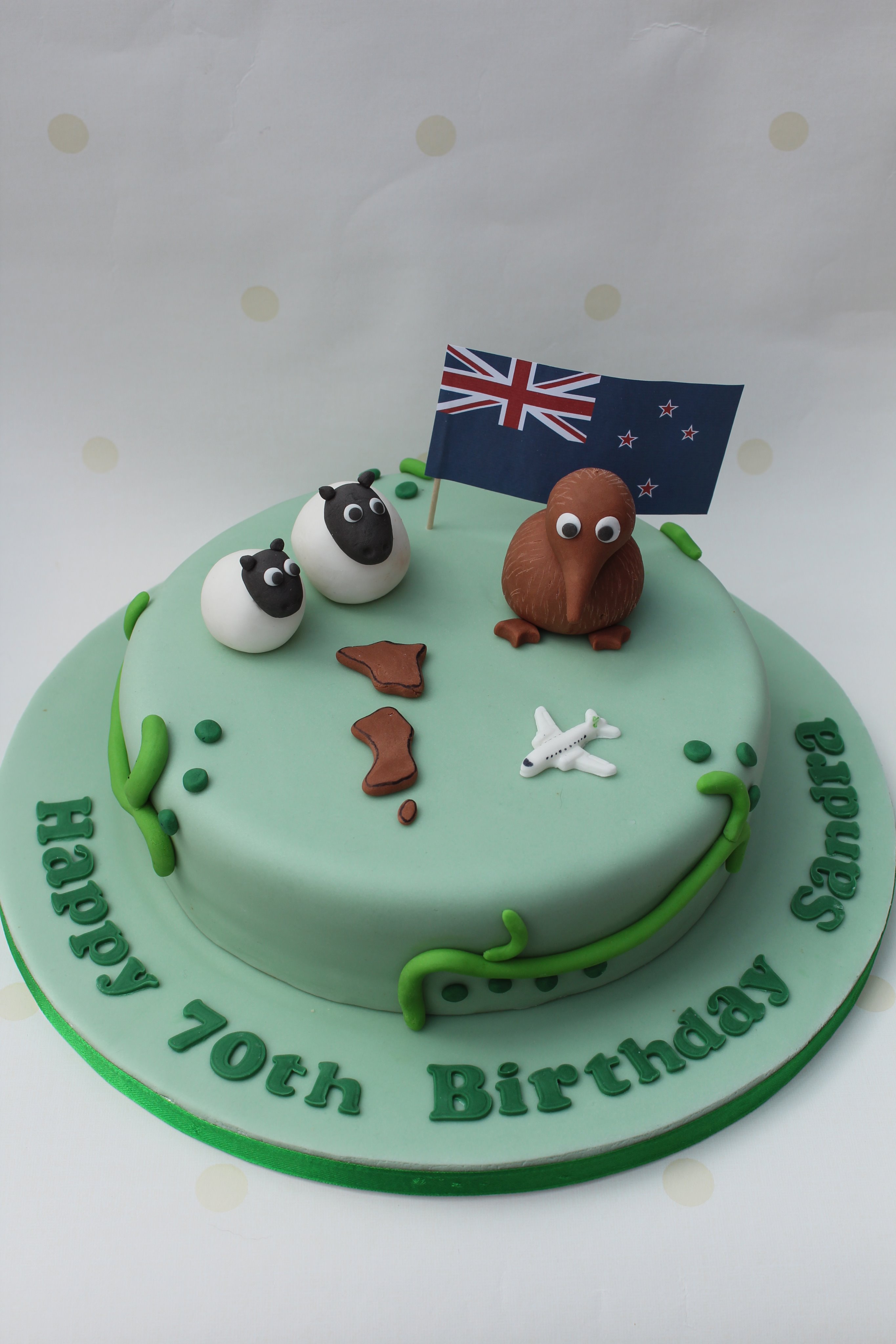 Striped Apron Bakery on X: "New Zealand themed birthday cake #birthdaycake # newzealand #kiwi #70thbirthday https://t.co/dfrcCZ6wC4" / X
