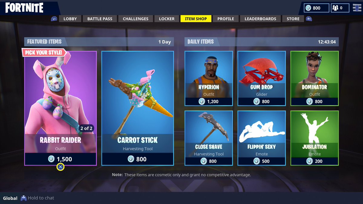 HJDoogan's tweet image. *RABBIT RAIDER GIVEAWAY*

Giving Away  'Rabbit Raider' Skins (VBuck Equivalent if you dont want the skin)
Winner Announced in 2 DAYS!

How To Enter
1) RT
2) Follow Me

GOOD LUCK!
