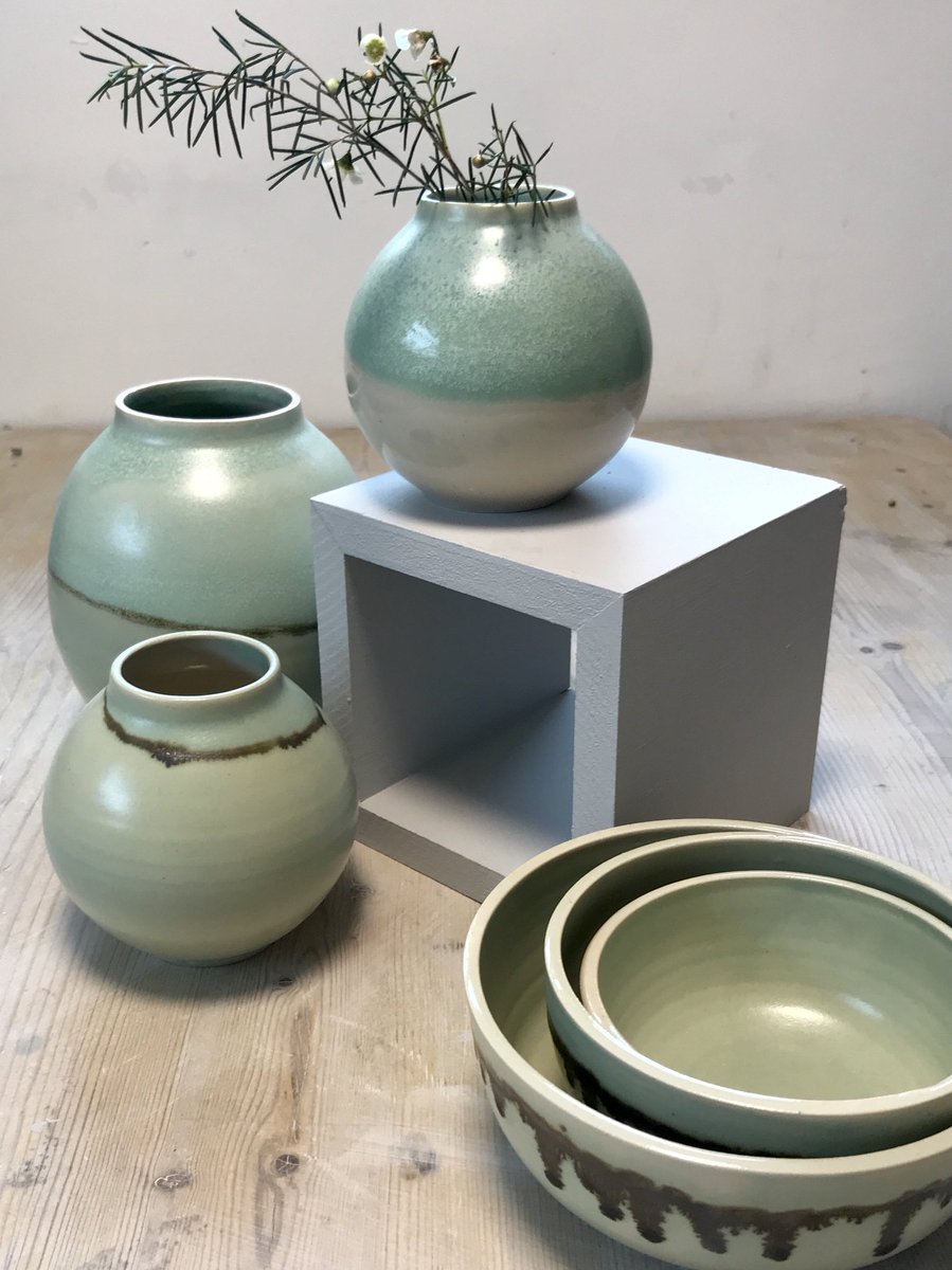 I’ll be at #thelondonartisan until 6pm today showing these new #vases and #bowls hot out of the kiln this week <a href="/trumanbrewery/">The Truman Brewery</a> #BrickLane