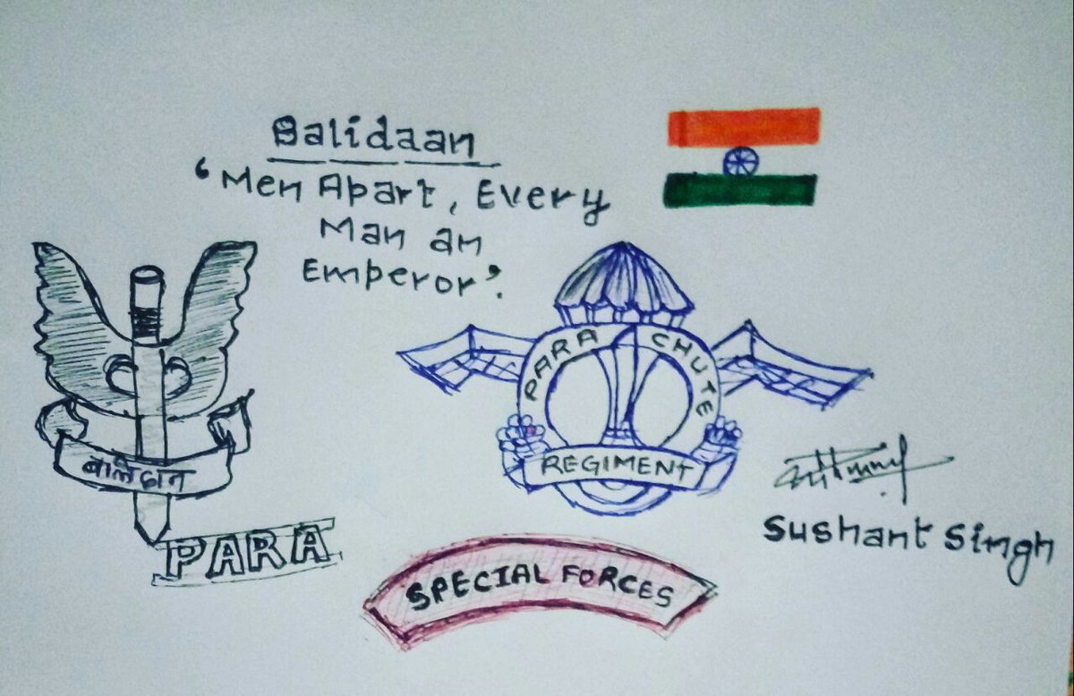 NamoSushant's tweet image. &quot; Men apart , Every Man an emperor &quot;. 🇮🇳🇮🇳
@adgpi @Chinarcorps_IA
#IndianArmy  #PARASpecialforces