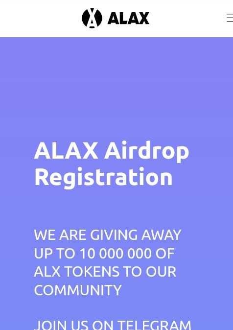 ALAX IS DOING AN AIRDROP 💰💰💰
AIRDROP FREE TOKENS!!!!!!!!!!!!!💲💲💲💲💲💲
JOIN THE AIRDROP BELOW 
airdrop.alax.io/#/r/miafan17

#BTC #bitcoin #ICO #AIRDROP #FREE #TOKENS #TRENDING #ETH #MARKETS #EXCHANGE #FOMO #FUD #COINBASE #money #coins #twitter #alax #crypto