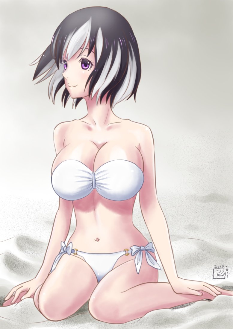 泉こうてん イラスト集 傷 通販中 En Twitter 羽川翼 描いた 白 物語シリーズ 羽川翼 水着 ビキニ
