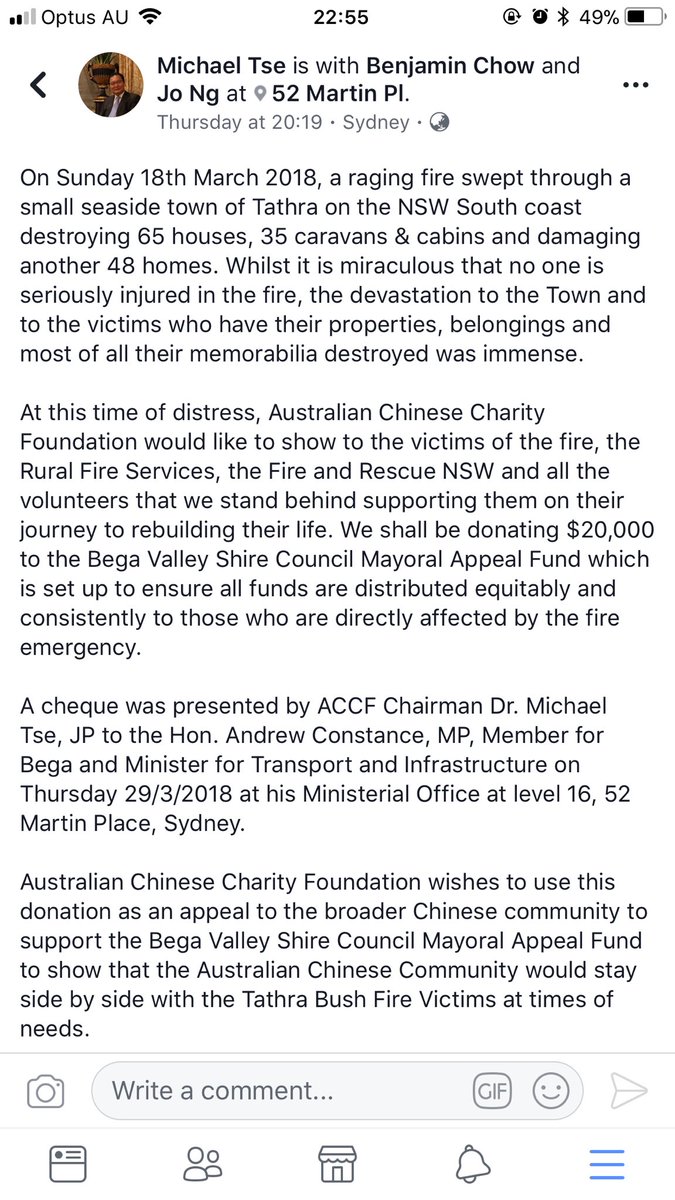heidi_han's tweet photo. #AustralianChinese #Charity Foundation #ACCF donated $20k to people in the #BegaValley NSW, wishing local #community a peaceful and hopeful Easter. #SpiritofEaster - Rebirth ! https://t.co/9bW68u2kv2