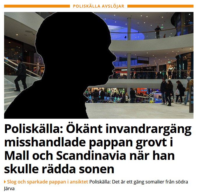 MXCartoons's tweet photo. Poliskälla: Ökänt invandrargäng misshandlade pappan grovt i Mall of Scandinavia när han skulle rädda sonen

https://t.co/DnAOBwhcOX

"Poliskälla: Det är ett gäng somalier från södra Järva"

#migpol #krimpol #svpol https://t.co/AsTawruLhq