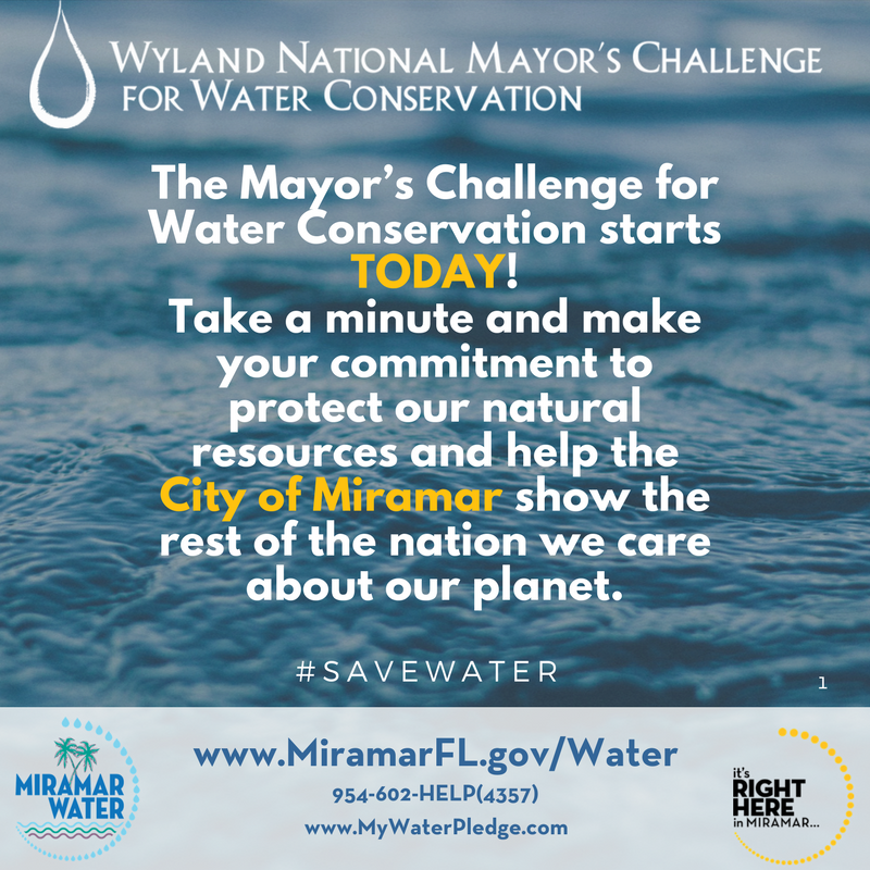 CityofMiramar's tweet photo. The Mayor’s Challenge for Water Conservation starts today! Take a minute and make your commitment to protect our natural resources and help City Of Miramar show the rest of the nation we care about our planet! https://t.co/0nPX02vs4t
#IRHIM #SaveWater https://t.co/wKuX4mvt3l