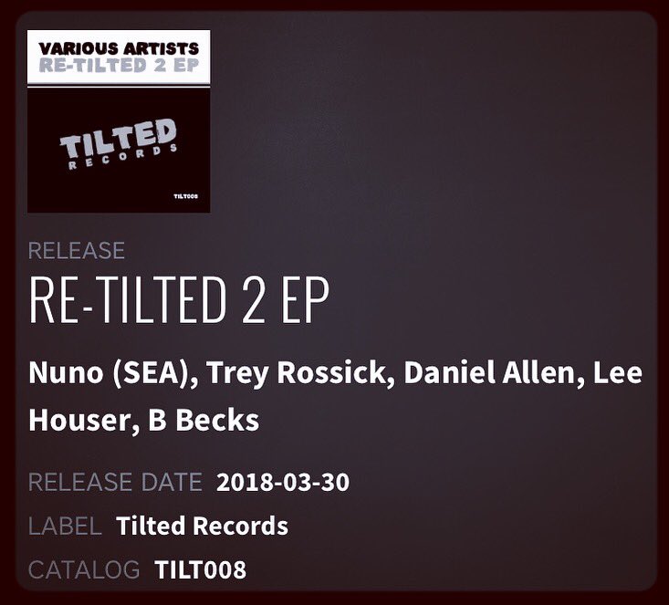 simonhouser's tweet photo. OUT NOW!!
4 brand new tracks on Tilted Records’ RE-TILTED 2 EP from artists #Nuno #TreyRossick #DanielAllen & #LeeHouser feat. #BBecks 🔥🔊
#techhouse #techno #warehouse #deeptechno #tribal #clubhouse #deephouse #underground #dj #tracks #dance #music #housemusic #love #vibes https://t.co/15jNnpIYH2