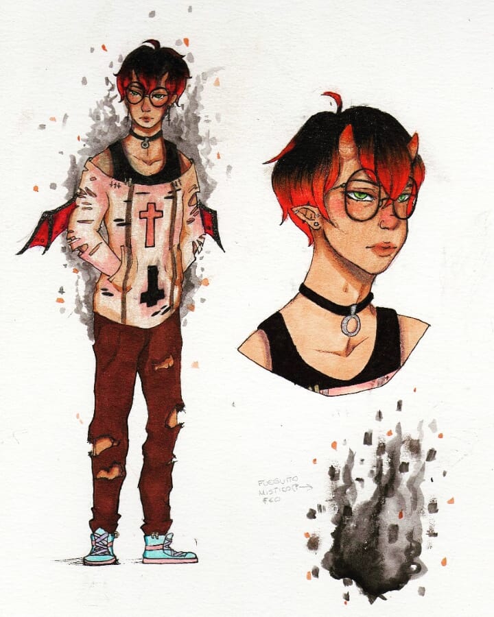 Keykoidk's tweet photo. @HappysCafe me base en la ropa de Carlitos para Infra, espero que no te moleste(También hice el reto de crear un OC con seguidores) y en la encuesta salio pastel goth Y AMO COMO HACES ESE ESTILO DE ROPA y así quedo (No se porque, pero por un momento hice el ship Carlitos x Infra) https://t.co/WkwIgEYGzj