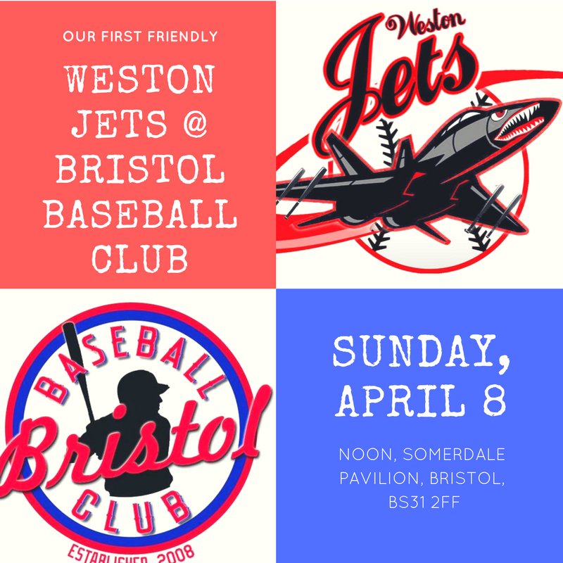 WestonJets's tweet photo. This time next week we'll either be reflecting on our first competitive game or lamenting a wash out... we hope it's the former #WeAreTheJets @BristolBaseball #firstfriendly @bsuk https://t.co/CeVc0HLOsp