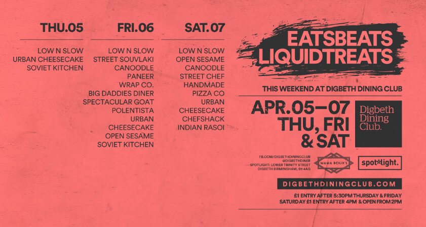🔻APRIL AT DDC 🔻

The full month residency for <a href="/andylownslow/">Andy Low 'N' Slow</a> begins 😍

RT and we’ll give out some free food and drinks for this weekend. 

Winner announced Thursday! 🥂