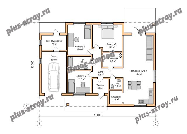 plusstroyru's tweet image. Одноэтажный дом с гаражом 149 м2
#одноэтажныйдом #одноэтажныйдомик #одноэтажныйдомсгаражом