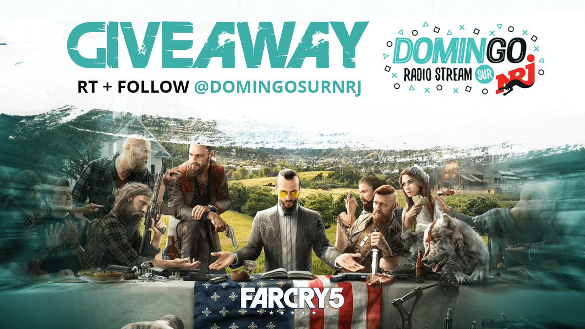 DominGoSurNRJ's tweet image. RT &amp;amp; FOLLOW le compte @DominGoSurNRJ pour gagner votre exemplaire de Far Cry 5 🏹
Tirage au sort en fin d'émission !

#DominGoSurNRJ