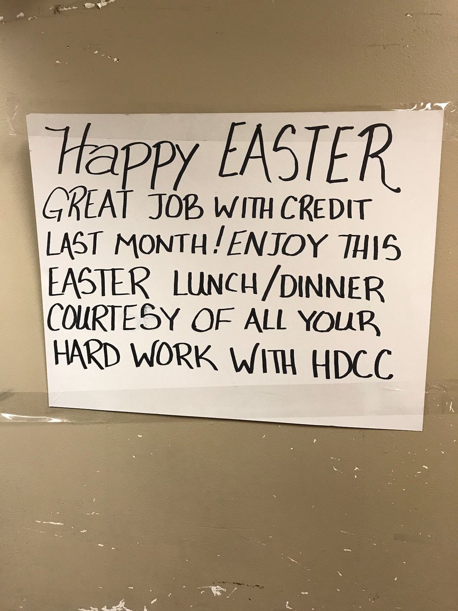 woboat1's tweet photo. Hoppy π°π Easter from 1603! Employees enjoying a meal celebrating store being 130% to credit goal last month! #MA2018APR1 #D164ORANGEPROUD @MYoungson1603 @ssimmonshd1603 @CollazoH @HDguyDE @DaveWHD1603 https://t.co/aHSepksCoL