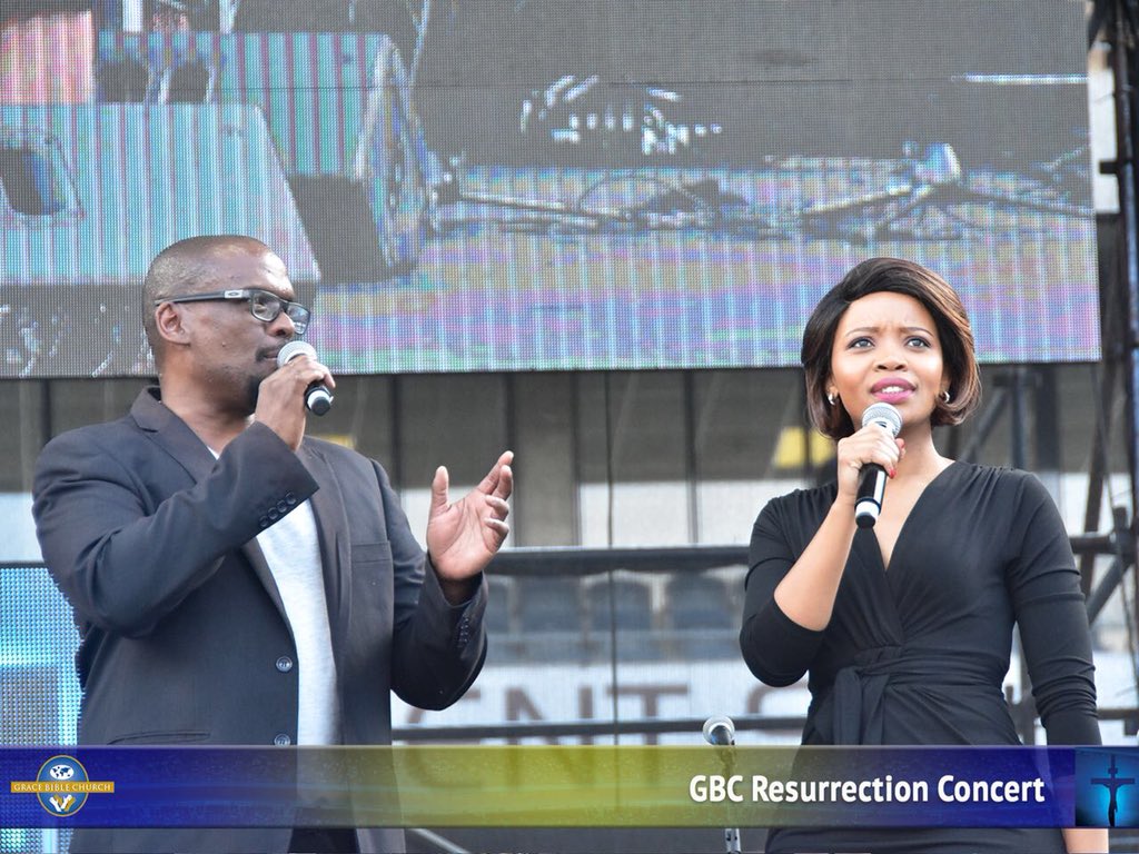 GBC_intl's tweet photo. The moment we’ve all been waiting for is finally here, we open our long-awaited Resurrection Concert as our MCs @AyandaAllieP and Tennison Legethe introduce the spirit-filled GBC Worship Team on stage.

#ResurrectionDay 
#GFC18
#GraceBibleChurch https://t.co/LyQqNf2gvs