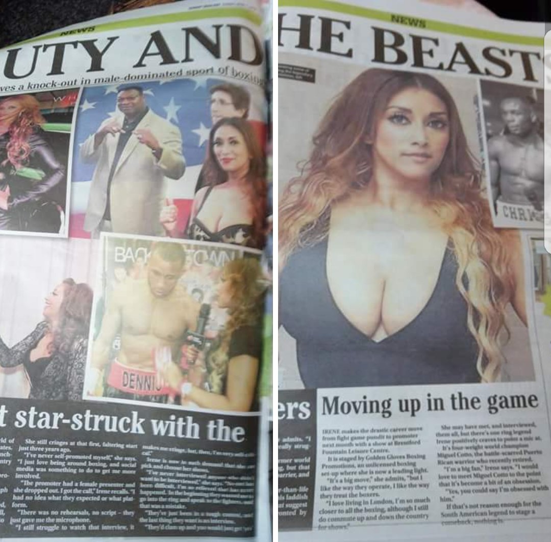 Irenechoudhury's tweet photo. Eeek!!! So I made it into the newspaper! @Birmingham_Mail #newspaper #sundaymercury #boxingQueen #Goldenglovesboxingleague #box #boxing #boxers #boxingpromoter #ringsideinterviewer #boxingpresenter https://t.co/Uq8vKWuvXl
