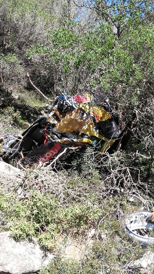 Essais Tour de Corse : sortie de route spectaculaire (sans gravité) du Belge De Mevieus <a href="/TourdeCorseWRC/">Tour de Corse</a> ➡ france3-regions.francetvinfo.fr/corse/haute-co…