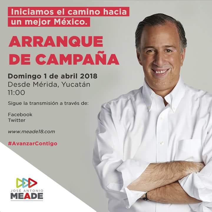 URTepeaca's tweet photo. Hoy arranca nuestra campaña en Mérida, Yucatán. Unidos, vamos a ganar. Sigue la transmisión a partir de las 11 am. #AvanzarContigo https://t.co/6MMt7QY8aX