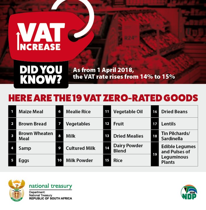National Treasury on Twitter "Value Added Tax (VAT) has increased as