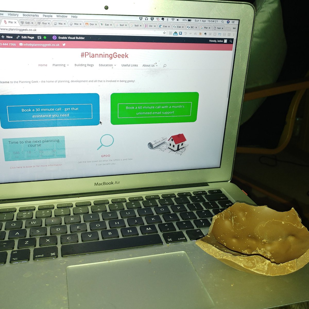 Ian_Walmsley's tweet image. Working on my new website today and no chocolate egg - honest ;)  #planninggeek