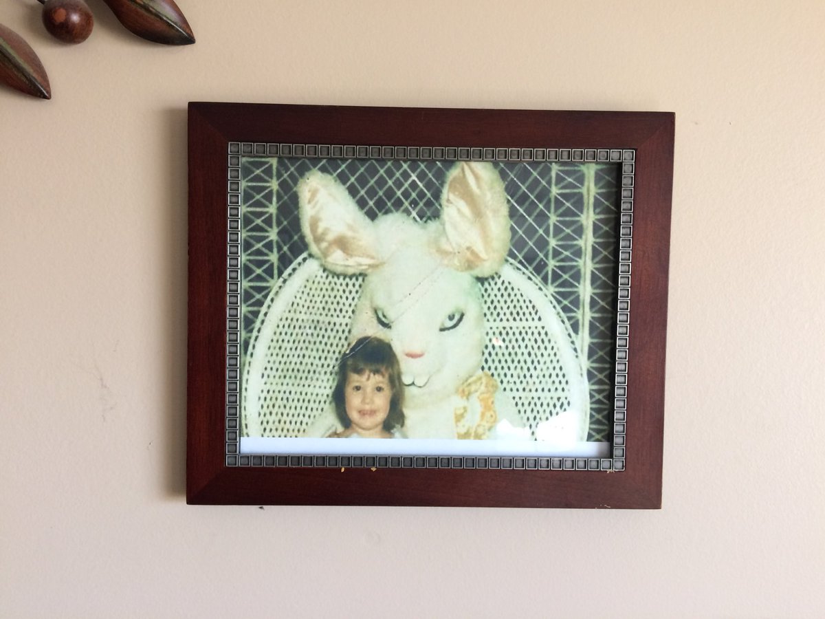 TJradio's tweet image. Swapped out some family photos on the wall at home and nobody has noticed yet. 😉 #EasterFools