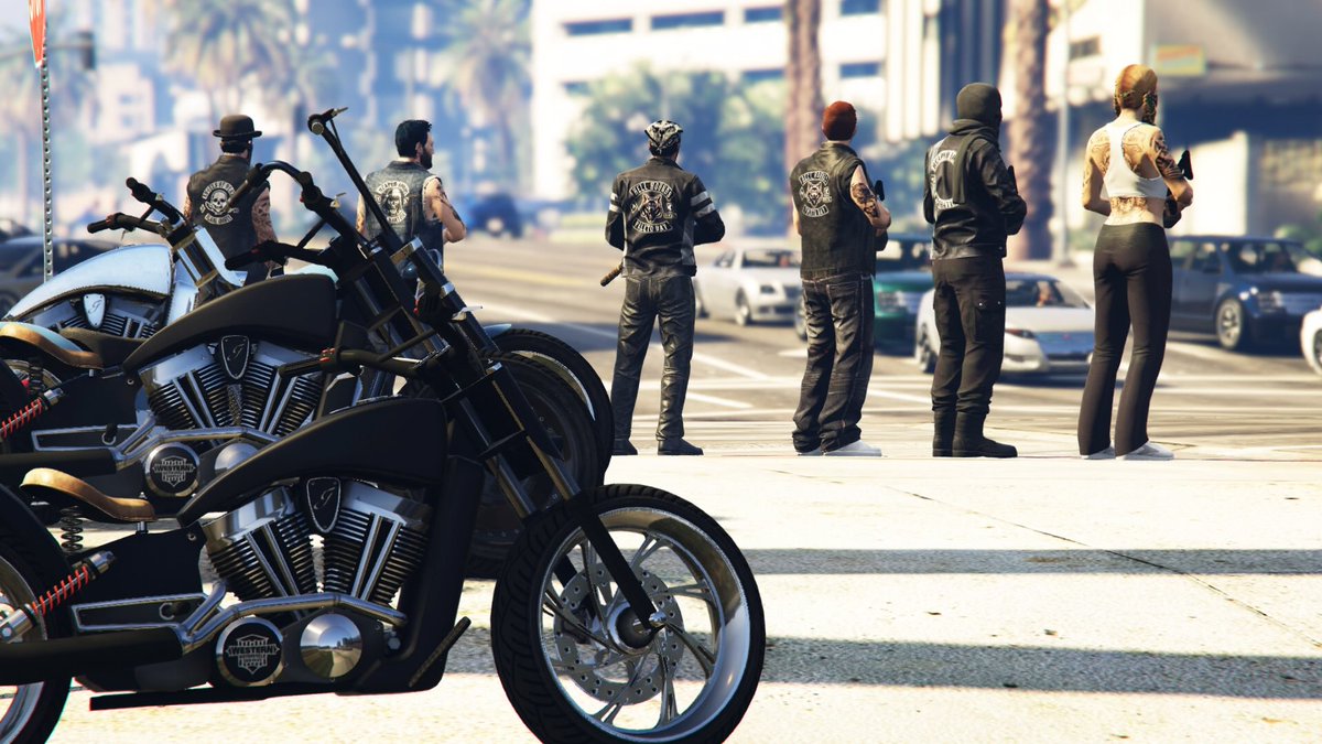 _hellhoundsmc's tweet photo. Just Hanging Out! #RockstarGames #gtamc #freeaim https://t.co/7hjsSFaqQg