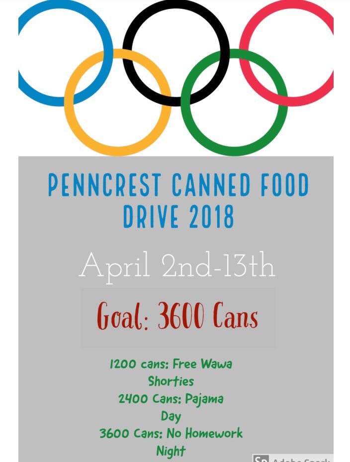 penncreststuco's tweet photo. WHOLE SCHOOL CAN DRIVE STARTS TOMORROW!!! Bring items to the CAFETERIA ROTUNDA and help those in need https://t.co/qhzWsUvs9b
