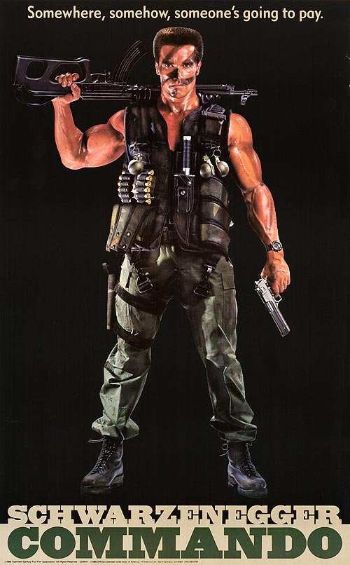 LASTEXITshirts's tweet image. Classic action-fest Commando is on @Film4 here in the UK in 30 minutes.  Why don't you stick around for it?