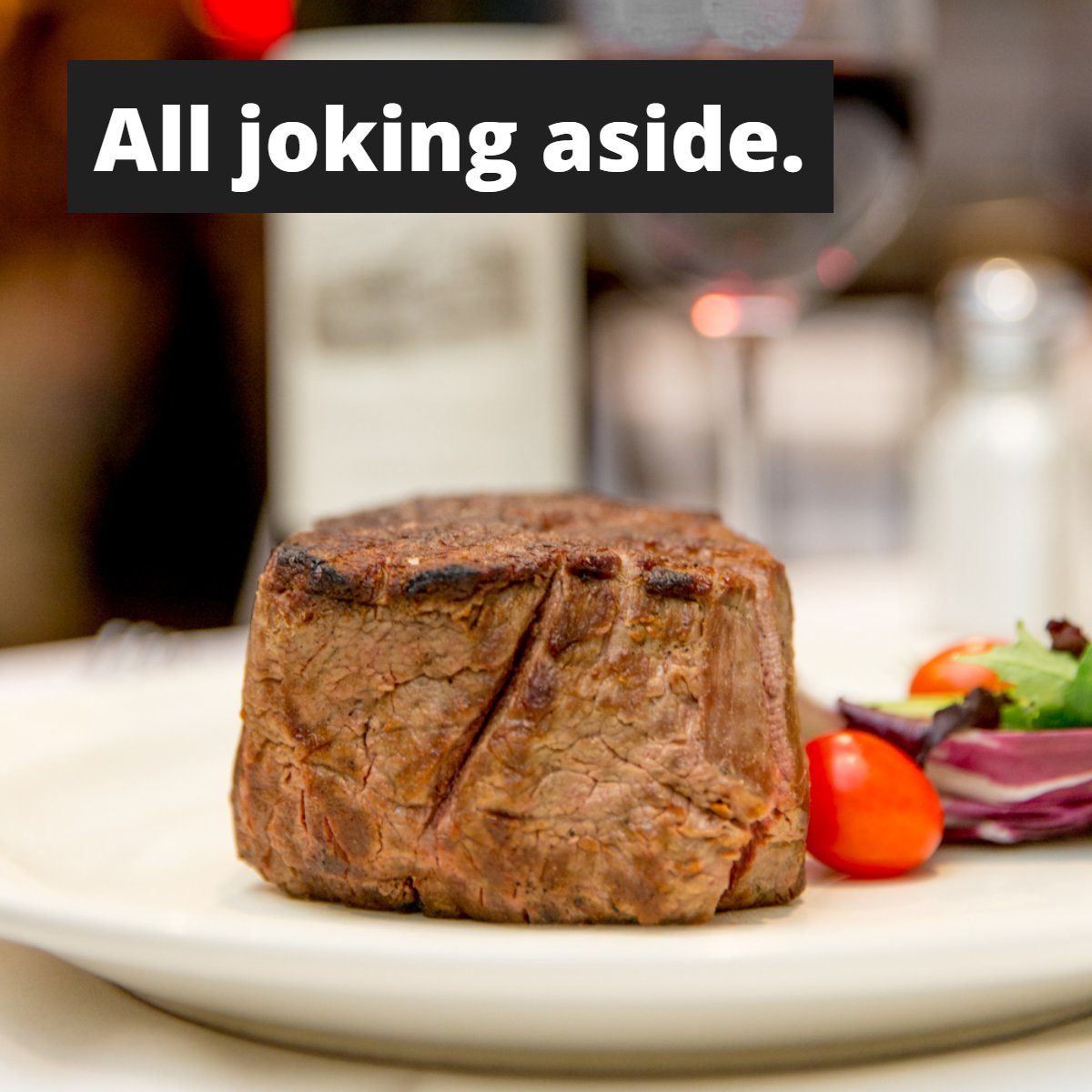 MarkJosephNYC's tweet image. Even on April Fool's Day, there's no fooling around when it comes to our steaks.
