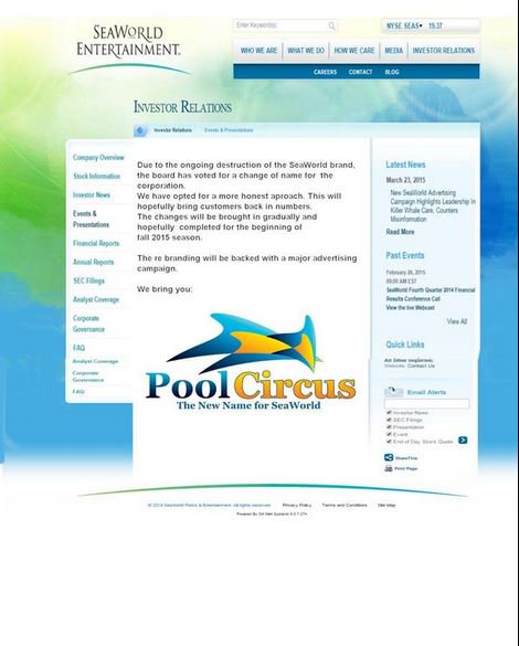 h0t_p0ppy's tweet photo. #SeaWorld change to a more honest name
#PoolCircus
#OpSeaWorld https://t.co/SUnTKfUd4A