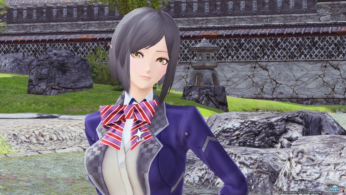 A ｱﾙﾌｧ No Twitter 静凛をpso2で作ってみた ちょうどいい髪型と制服があったので組み合わせてみました 使ったのはクララヘアーとアークスブレザーfです Ps4share 凛art Pso2