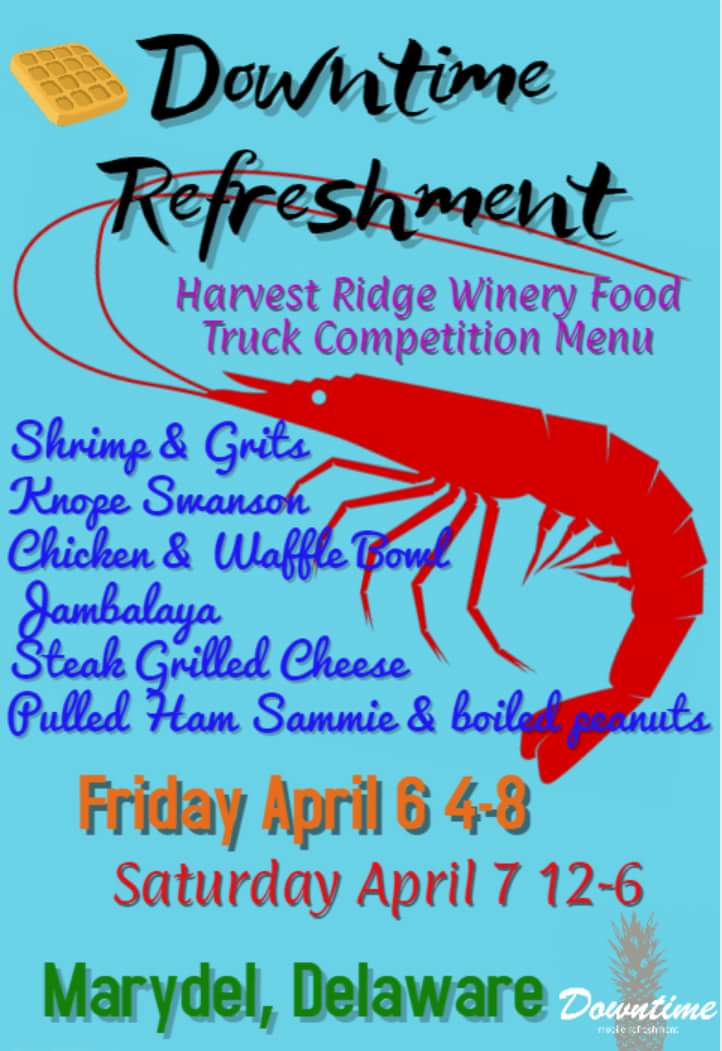 DowntimeRefresh's tweet image. Less than 1 week! See you at @HarvRidgeWinery !!! We can't wait to serve you &amp;amp; try the goods from our #foodtruck friends!